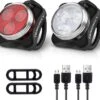Fietsverlichting USB Oplaadbaar - Waterdicht Fietslamp - LED Fietslampjes - Voorlicht En Achterlicht - Voor Fiets