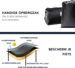 Achaté Fietshoes Universeel Voor Alle Fietsen En Scooters - Waterdicht 420D Oxford - Fiets Hoes Voor 1 Fiets - Incl. Opbergzak -Fietsen Kortingswinkel 1200x1089