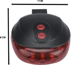 Fiets Achterlicht - LED Licht Met Laser - Fiets Lamp - Waterdicht - Racefiets Verlichting - Inclusief Batterijen - Rheme -Fietsen Kortingswinkel 1200x1096