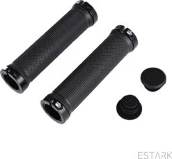 ESTARK® - Fietshandvatten - Lock-On - Handvatten - Universeel - Fiets – Mountainbike – Professioneel - Grips - Extra Grip – Fietshandvaten -Handvaten - Handig Te Monteren - Anti-slip – Fietsen – Stuur – Bikegrips – Lock-on Aanspanbaar - Zwart - LO-zw -Fietsen Kortingswinkel 1200x1108 8