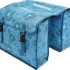 New Looks Fiori Fietstas Kathy Blauw Gebloemd - Prachtige Dubbele Fietstas Blauw - 30 Liter