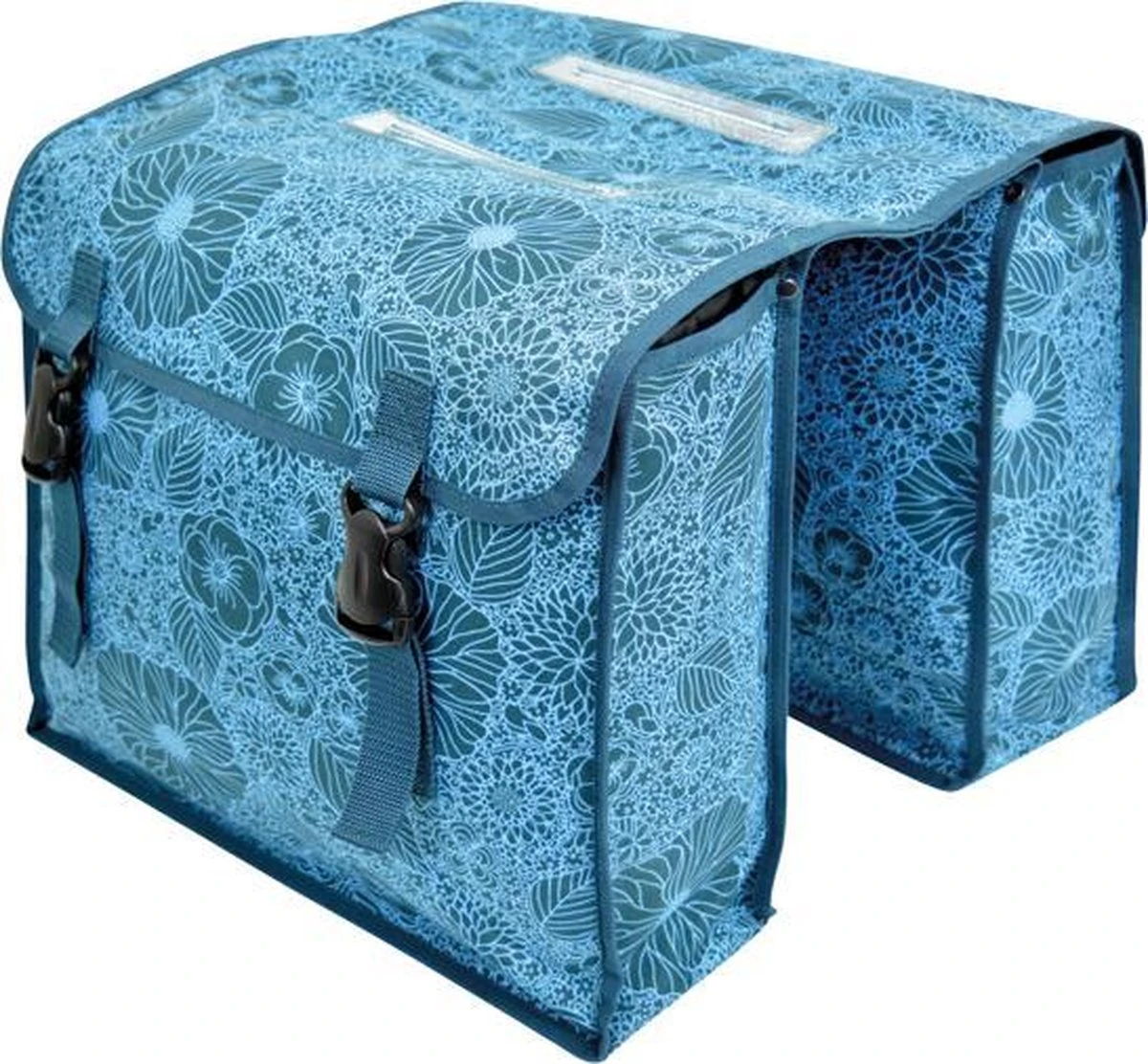 New Looks Fiori Fietstas Kathy Blauw Gebloemd - Prachtige Dubbele Fietstas Blauw - 30 Liter 1 New Looks Fiori Fietstas Kathy Blauw Gebloemd - Prachtige Dubbele Fietstas Blauw - 30 Liter