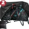 Merkloos Fietshoes - Voor 1 Fiets Of 2 Fietsen - Waterdicht - XXL - Ultra Sterk & Dik - Premium PU Coating - Met Opberghoes