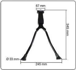 Benson Dubbele Fietsstandaard Bipod Kickstandaard Aluminium Roestvrij Zeer Stabiel Voor Bijvoorbeeld Een Mamafiets -Fietsen Kortingswinkel 1200x1117 9