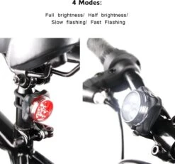 Merkloos LED Fietsverlichting USB Oplaadbaar - 4 Modes - Waterbestendig - Fietslicht - Fietslampjes -Fietsen Kortingswinkel 1200x1121 2