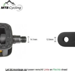 Fiets Pedalen - Anti Slip - Trappers Voor Fiets Met Reflector - 14.2mm Schroefdraad - 9/16 Inch -Zwart -Fietsen Kortingswinkel 1200x1130 6