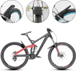 Set Van 2 - Universeel Spatborden - Inclusief Bevestiging Materiaal - Tie Wraps - Mountainbike Spatbord -Verstelbare Voor + Achter MTB Spatbord Set - Compatibel Met 20 "/24"/26 "/27.5"/29" Fiets - MBT Spatborden - 3D Carbon Patroon - Zwart -Fietsen Kortingswinkel 1200x1133 8