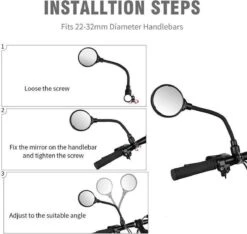 Merkloos 1 Stuk Fiets Achteruitkijkspiegel Groothoek Bolle Spiegel Mountainbike Veiligheid Spiegel Handvat Zachte Pijp 8cm -Fietsen Kortingswinkel 1200x1136 4