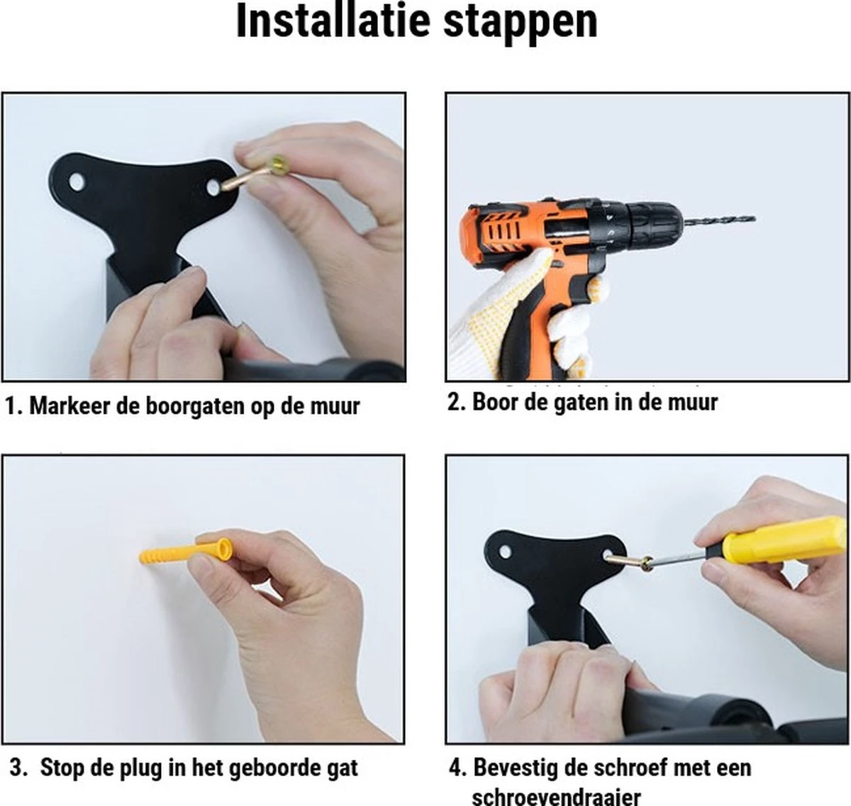 Professioneel Fiets Ophangsysteem - Verstelbaar - Muurbeugel Voor Fietsen - Fietshaak - Ophangbeugel - Fietsbeugel - Fiets Ophangrek 9 Professioneel Fiets Ophangsysteem - Verstelbaar - Muurbeugel Voor Fietsen - Fietshaak - Ophangbeugel - Fietsbeugel - Fiets Ophangrek - Afbeelding 9