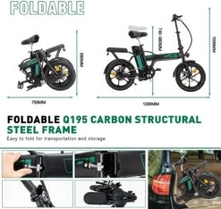 HITWAY Elektrische Fiets Voor, Stadsfietsen Opvouwbaar, E-BIKE, 7.5Ah Batterij, 250W Motor, Actieradius Tot 45 Km - BK5 -Fietsen Kortingswinkel 1200x1138 9