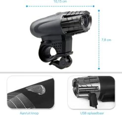 TIGIOO Fietslamp - Fietslampjes Set Koplamp - Fietslamp Voorlicht & Achterlicht USB Oplaadbaar -Fietsen Kortingswinkel 1200x1139 1