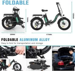 HITWAY Elektrische Fiets | 20" Opvouwbare Volwassen Vette Fiets | Batterij 36V/11,2Ah,Motor 250W, Max Bereik 35-90km | E Bike City -Fietsen Kortingswinkel 1200x1142 11