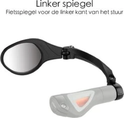 Merkloos Fietsspiegel Ebike Universeel - Zwart - Linker Spiegel - Verstelbaar - Universele Fietsspiegel - Fietsspiegel Op Stuur - Links - Fietsspiegel Achteruitkijk Spiegel - Fietsspiegels Electrische Fiets -Fietsen Kortingswinkel 1200x1143 12