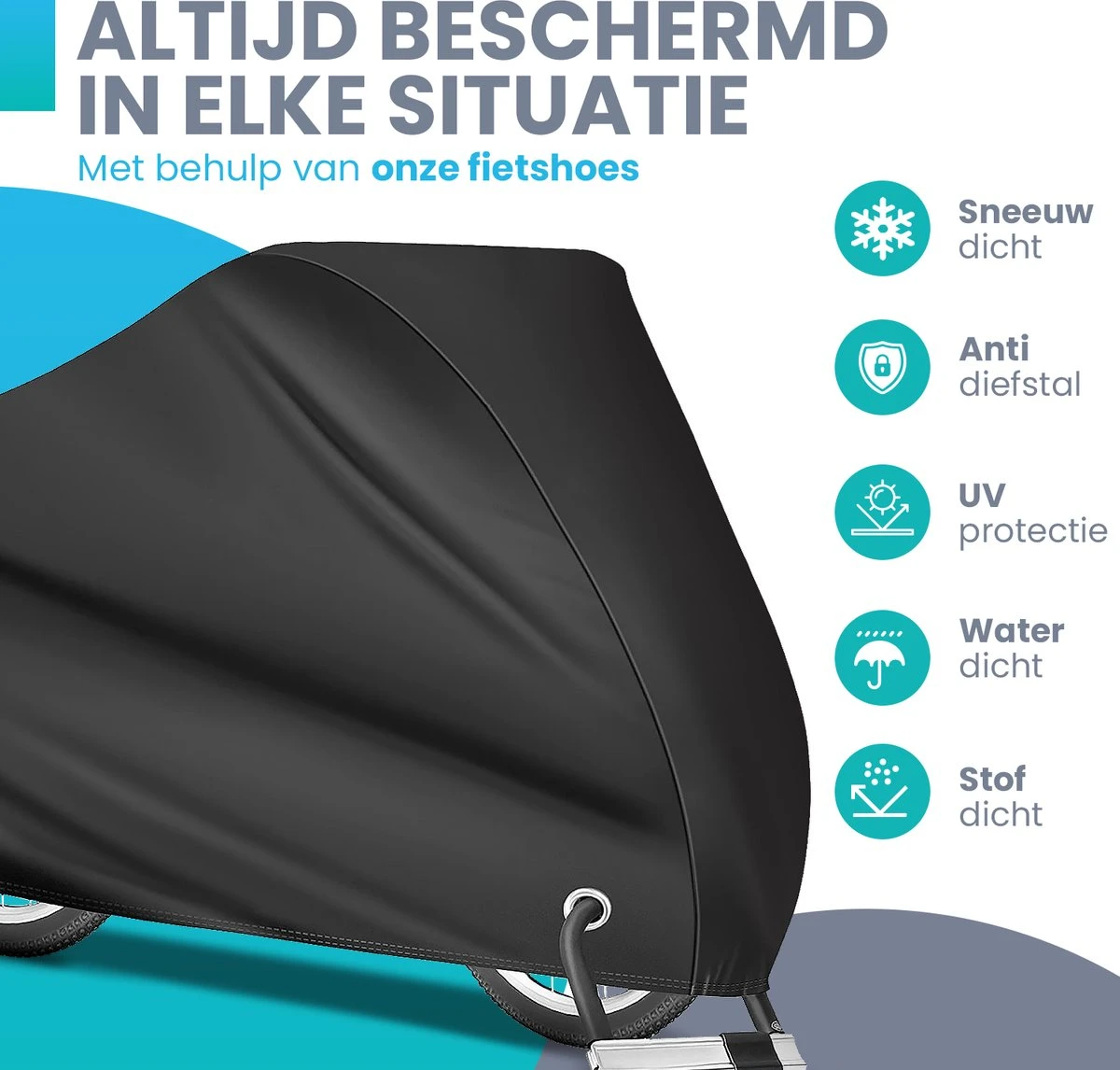 Merkloos Fietshoes Voor 1/2 Fietsen - Luxe Fiets Hoes - Waterdicht 210D Polyester Zwart - Inclusief Opbergzak 1 Merkloos Fietshoes Voor 1/2 Fietsen - Luxe Fiets Hoes - Waterdicht 210D Polyester Zwart - Inclusief Opbergzak