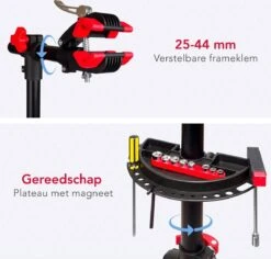 LifeGoods Fiets Montagestandaard - Fietsreparatie Racefiets / MTB - Incl. Stuurhouder - Zwart/Rood 14 LifeGoods Fiets Montagestandaard - Fietsreparatie Racefiets / MTB - Incl. Stuurhouder - Zwart/Rood -Fietsen Kortingswinkel 1200x1148