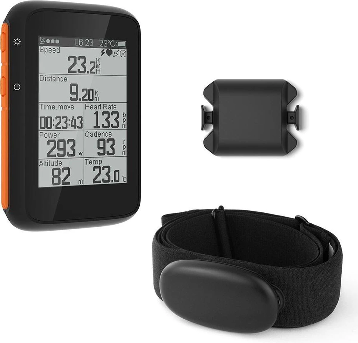 LHP BC200 Fietscomputer Draadloos 3-in-1 Bundel - Hartslagmeter Borstband - Cadanssensor - Kilometerteller GPS - 80+ Functies - 2.4 Inch LCD Scherm - Bluetooth & ANT+ 1 LHP BC200 Fietscomputer Draadloos 3-in-1 Bundel - Hartslagmeter Borstband - Cadanssensor - Kilometerteller GPS - 80+ Functies - 2.4 Inch LCD Scherm - Bluetooth & ANT+