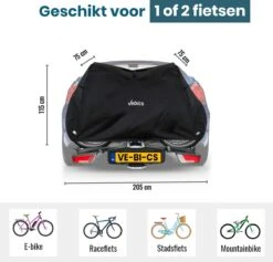 Vebics® Fietshoes Voor 2 Fietsen Fietsendrager - Waterdicht - Elektrische Fiets - Fietsbeschermhoes -Fietsen Kortingswinkel 1200x1153 8