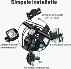 Vivid Green Draadloze Fietscomputer Snelheidsmeter - Mountainbike - Kilometerteller - Fiets Accessoires - Racefiets - Draadloos -Fietsen Kortingswinkel 1200x1156