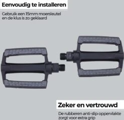 BBB Cycling SteadyRider Fietspedalen - Rubber Antislip - Stadsfiets & E-bike - Met Reflector - Zwart - BPD-44 -Fietsen Kortingswinkel 1200x1158 16