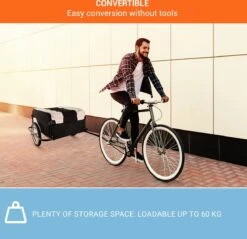 Mountee Rijwielaanhanger Trekker 130l 60kg Stalen Buis -Fietsen Kortingswinkel 1200x1159 1