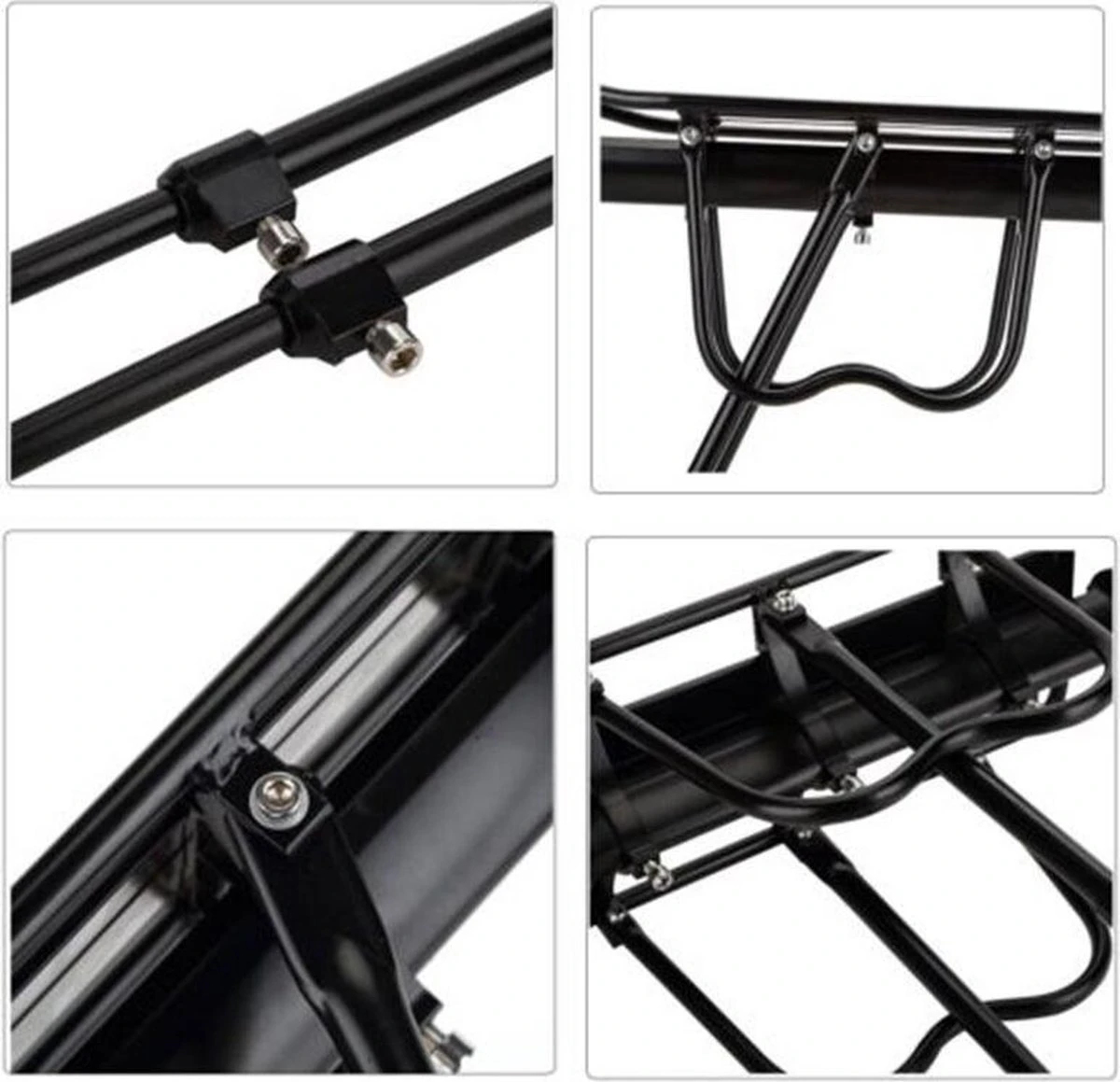 Merkloos Bagagedrager Fiets - Bagagerek Met Zadelpenbevestiging - Aluminium - Zwart - Geschikt Voor Mountainbike & Racefiets 6 Merkloos Bagagedrager Fiets - Bagagerek Met Zadelpenbevestiging - Aluminium - Zwart - Geschikt Voor Mountainbike & Racefiets - Afbeelding 6