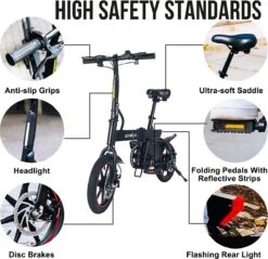 Windgoo B20 V3 - Elektrische Vouwfiets - E Bike - 250W 7.8Ah Batterij - APP IOS Android - 14 Inch - 25 KM/H - Zwart -Fietsen Kortingswinkel 1200x1160 11