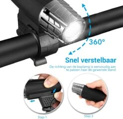 TIGIOO Fietslamp - Fietslampjes Set Koplamp - Fietslamp Voorlicht & Achterlicht USB Oplaadbaar -Fietsen Kortingswinkel 1200x1162 1