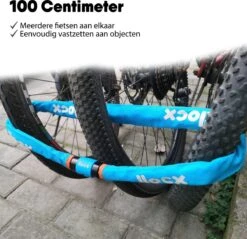 LLOCX Kettingslot Van 1 Meter + 2 Sleutels - 5mm Roestvrij Staal - 900gr. Aluminium - Krasvrij En Scheurvrij - Blauwe Sleeve - Sluiting Met Anti-Stofklep 8 LLOCX Kettingslot Van 1 Meter + 2 Sleutels - 5mm Roestvrij Staal - 900gr. Aluminium - Krasvrij En Scheurvrij - Blauwe Sleeve - Sluiting Met Anti-Stofklep -Fietsen Kortingswinkel 1200x1163 6