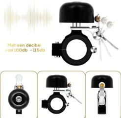 Fit Evolve® Premium Fietsbel - Messing - Fietsbel Racefiets - MTB - Zwart -Fietsen Kortingswinkel 1200x1172 6