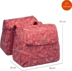 New Looxs Forest Joli Dubbele Fietstas - 37 Liter - Rood -Fietsen Kortingswinkel 1200x1174 2