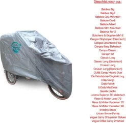 CUHOC Topkwaliteit Diamond Bakfietshoes Voor Grotere / Elektrische Bakfiets (met Huif) O.a. Bestemd Als: Babboe Hoes : Cruiser Hoes : Dolly Hoes : Vogue Hoes : Urban Arrow Family Hoes -Fietsen Kortingswinkel 1200x1174 4