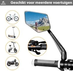 BikePro Verstelbare Fietsspiegel Set Incl. Reflectoren - Links & Rechts - Achteruitkijkspiegel Fiets - Geschikt Voor E Bike, Fiets, Motor, Step -Fietsen Kortingswinkel 1200x1175 4
