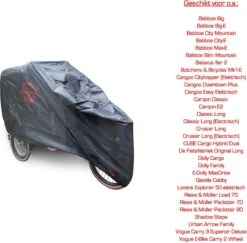 Bakfietshoes Voor Grotere / Elektrische Bakfiets (met Huif) - Red Label O.a. Bestemd Als: Babboe Hoes : Cruiser Hoes : Dolly Hoes : Vogue Hoes : Urban Arrow Family Hoes -Fietsen Kortingswinkel 1200x1182 1
