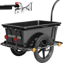 Monzana Fietskar Aanhanger - Met 90L Kunststof Kuip Koppeling – Zwart 18 Monzana Fietskar Aanhanger - Met 90L Kunststof Kuip Koppeling – Zwart -Fietsen Kortingswinkel 1200x1183 5