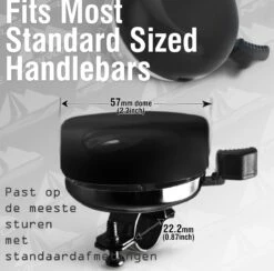 Fietsbel Zwart 5.5 Cm Stalen Fietsbel - Universele Fietsbel Zwart Hoorbare Klank. -Fietsen Kortingswinkel 1200x1183 9