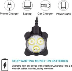 Merkloos LED Fietsverlichting USB Oplaadbaar - 4 Modes - Waterbestendig - Fietslicht - Fietslampjes -Fietsen Kortingswinkel 1200x1184 1