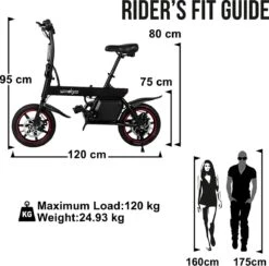Windgoo B20 V3 - Elektrische Vouwfiets - E Bike - 250W 7.8Ah Batterij - APP IOS Android - 14 Inch - 25 KM/H - Zwart -Fietsen Kortingswinkel 1200x1184 6
