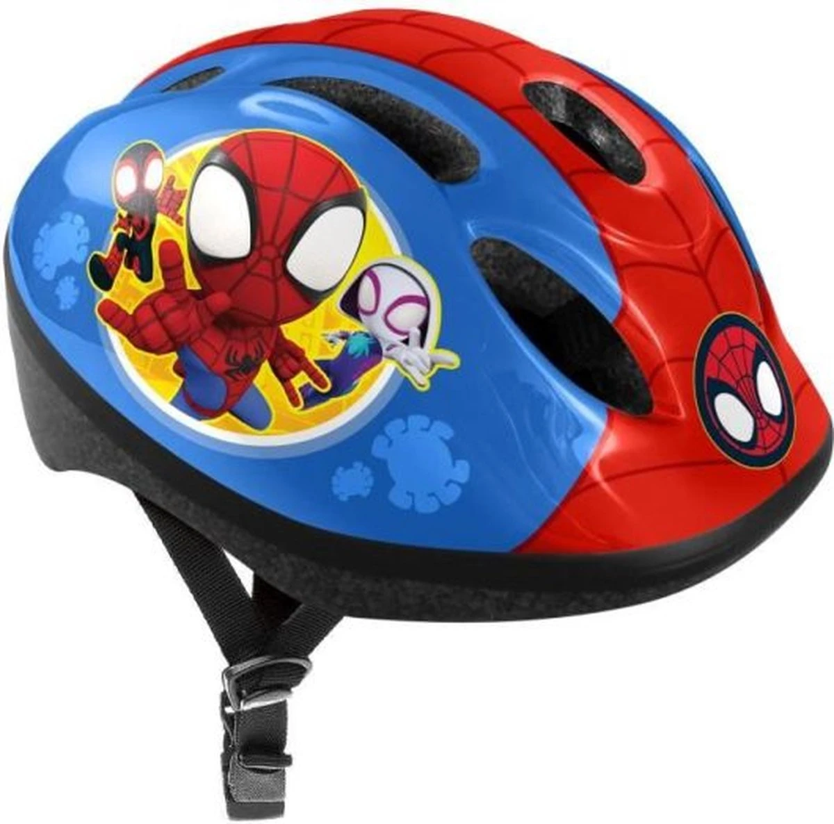 STAMP Marvel Kinderhelm Spidey Blauw/rood Maat 50/56 1 STAMP Marvel Kinderhelm Spidey Blauw/rood Maat 50/56
