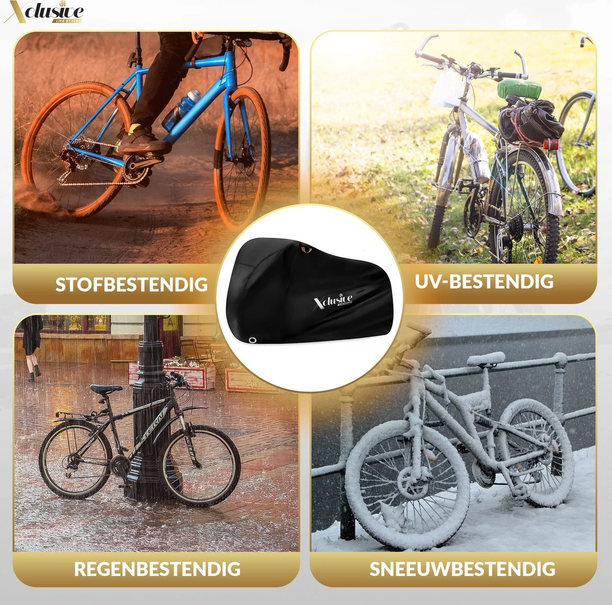 Xclusive-lifestyle® Fietshoes XXL - Universeel - 1 Of 2 Fietsen - Ultra Oxford 420D Zeer Sterk En Extra Dik - Bakfietshoes - Fietscover - Waterdichte PU Coating - Met Opbergtas En Zadelhoes 10 Xclusive-lifestyle® Fietshoes XXL - Universeel - 1 Of 2 Fietsen - Ultra Oxford 420D Zeer Sterk En Extra Dik - Bakfietshoes - Fietscover - Waterdichte PU Coating - Met Opbergtas En Zadelhoes - Afbeelding 10