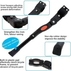 Merkloos Fietsstandaard Enkel 26 Cm Zijstandaard Aluminium Roestvrij Fiets Mountainbikes Makkelijk Te Installeren - Mountainbike Standaard Universeel - MTB Kickstand -Fietsen Kortingswinkel 1200x1189 10