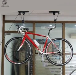 Recalma Fietslift - 60 Kg Draagkracht - Fietstakel - Universeel Ophangsysteem - Elektrische Fiets - Zwart -Fietsen Kortingswinkel 1200x1190