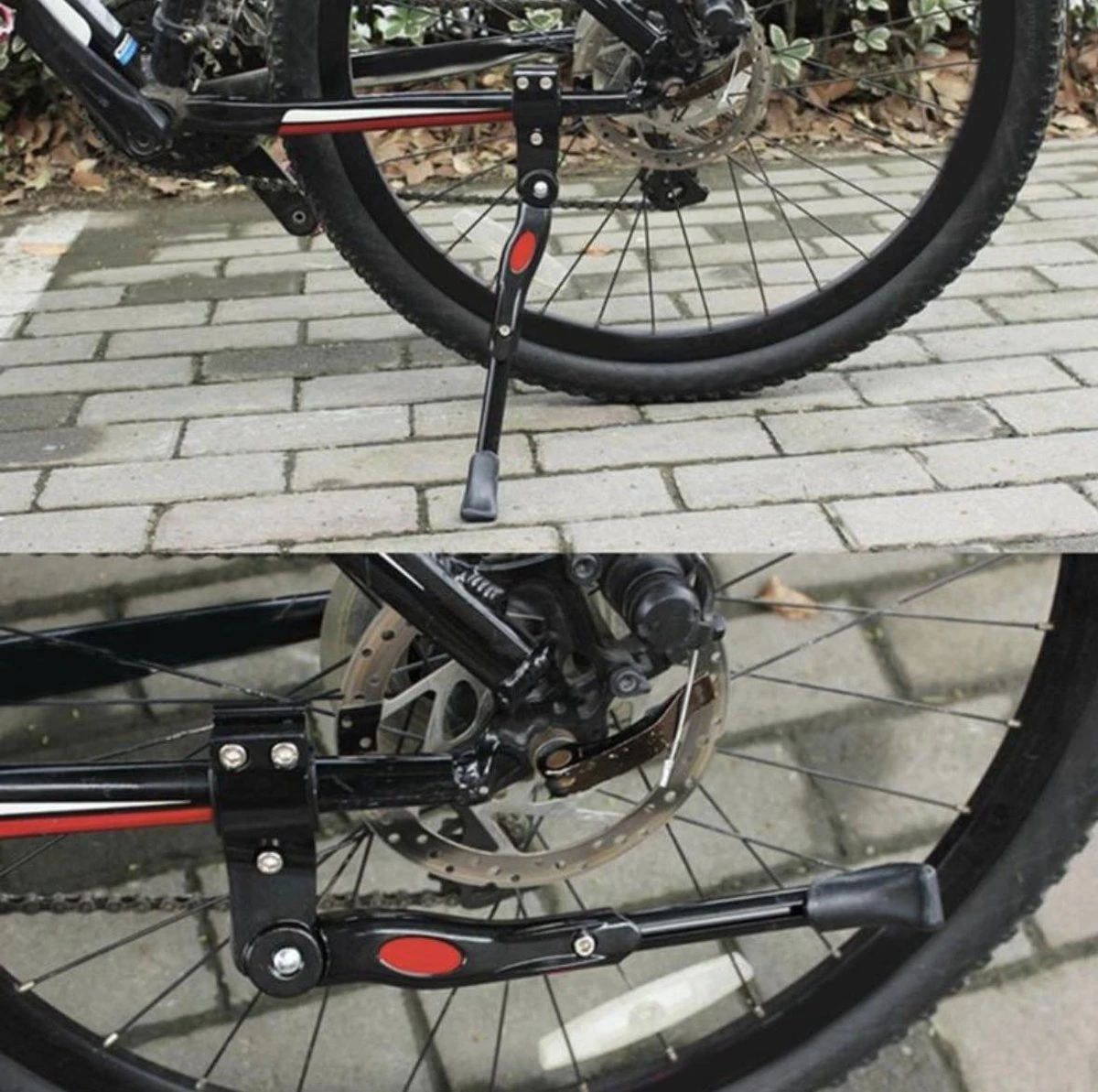 WiseGoods Mountainbike Standaard Universeel - MTB Kickstand - Fietsstandaard - Zijstandaard Fiets - Rubber Voet - 34 Cm - Zwart 2 WiseGoods Mountainbike Standaard Universeel - MTB Kickstand - Fietsstandaard - Zijstandaard Fiets - Rubber Voet - 34 Cm - Zwart - Afbeelding 2