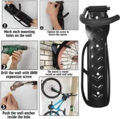 QualityB4Quantity Fietshaak 30kg Draagbaar- Muurhaak - Ophangbeugel - INCLUSIEF Montage Materiaal -Fietsen Kortingswinkel 1200x1195 7