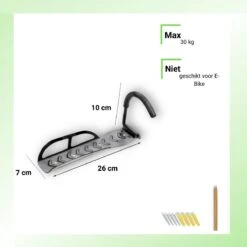 Merkloos Fiets Ophangsysteem -fietshaak- Muurbeugel Fiets- Ophangbeugel Fiets-Fietsbeugel Muur- Geschikt Voor Mountainbikes En Racefietsen- Max 30 Kg- Incl. Montagemateriaal Met Potlood- Geschikt Voor Stevige/gladde Muur 15 Merkloos Fiets Ophangsysteem -fietshaak- Muurbeugel Fiets- Ophangbeugel Fiets-Fietsbeugel Muur- Geschikt Voor Mountainbikes En Racefietsen- Max 30 Kg- Incl. Montagemateriaal Met Potlood- Geschikt Voor Stevige/gladde Muur -Fietsen Kortingswinkel 1200x1198 19