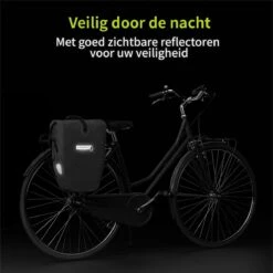 ACROPAQ Fietstas - Enkele, 25L, Waterdicht, Dragen Als Handtas En Schoudertas, Met Reflectoren - Ook Voor Elektrische Fietsen - Zwart 12 ACROPAQ Fietstas - Enkele, 25L, Waterdicht, Dragen Als Handtas En Schoudertas, Met Reflectoren - Ook Voor Elektrische Fietsen - Zwart -Fietsen Kortingswinkel 1200x1199 9
