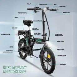 HITWAY Elektrische Fiets Voor, Stadsfietsen Opvouwbaar, E-BIKE, 7.5Ah Batterij, 250W Motor, Actieradius Tot 45 Km - BK5 -Fietsen Kortingswinkel 1200x1200 1024