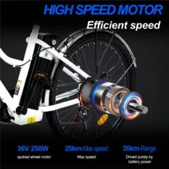 Elektrische Fiets E-Fietsen | E-bike- 26 Inch - Volwassen 250w Elektrische Fiets Volwassen-BK1-Wit -Fietsen Kortingswinkel 1200x1200 1083