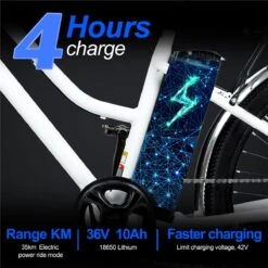 Elektrische Fiets E-Fietsen | E-bike- 26 Inch - Volwassen 250w Elektrische Fiets Volwassen-BK1-Wit -Fietsen Kortingswinkel 1200x1200 1086