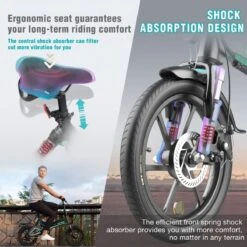 Merkloos Hitway 14F005 Elektrische Fiets E-bike | Opvouwbaar | 250W Motor | 7.5Ah | 16" | Zwart / Groen -Fietsen Kortingswinkel 1200x1200 1117