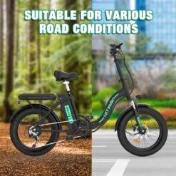 HITWAY E-Bike Elektrische Fiets 20 Inch Fat Tire E-Bicycle Vouwfiets, 250 W/36 V/11,2 Ah Accu, Max. Bereik Tot 35-90 Km, Offroad-mountainbike Met Shimano 7-versnellingen, City EBike Met Slot -Fietsen Kortingswinkel 1200x1200 1128